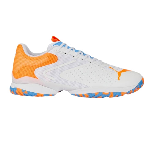 Puma Mens Solarattack Rct Sneakers In White/Orange/Light Blue