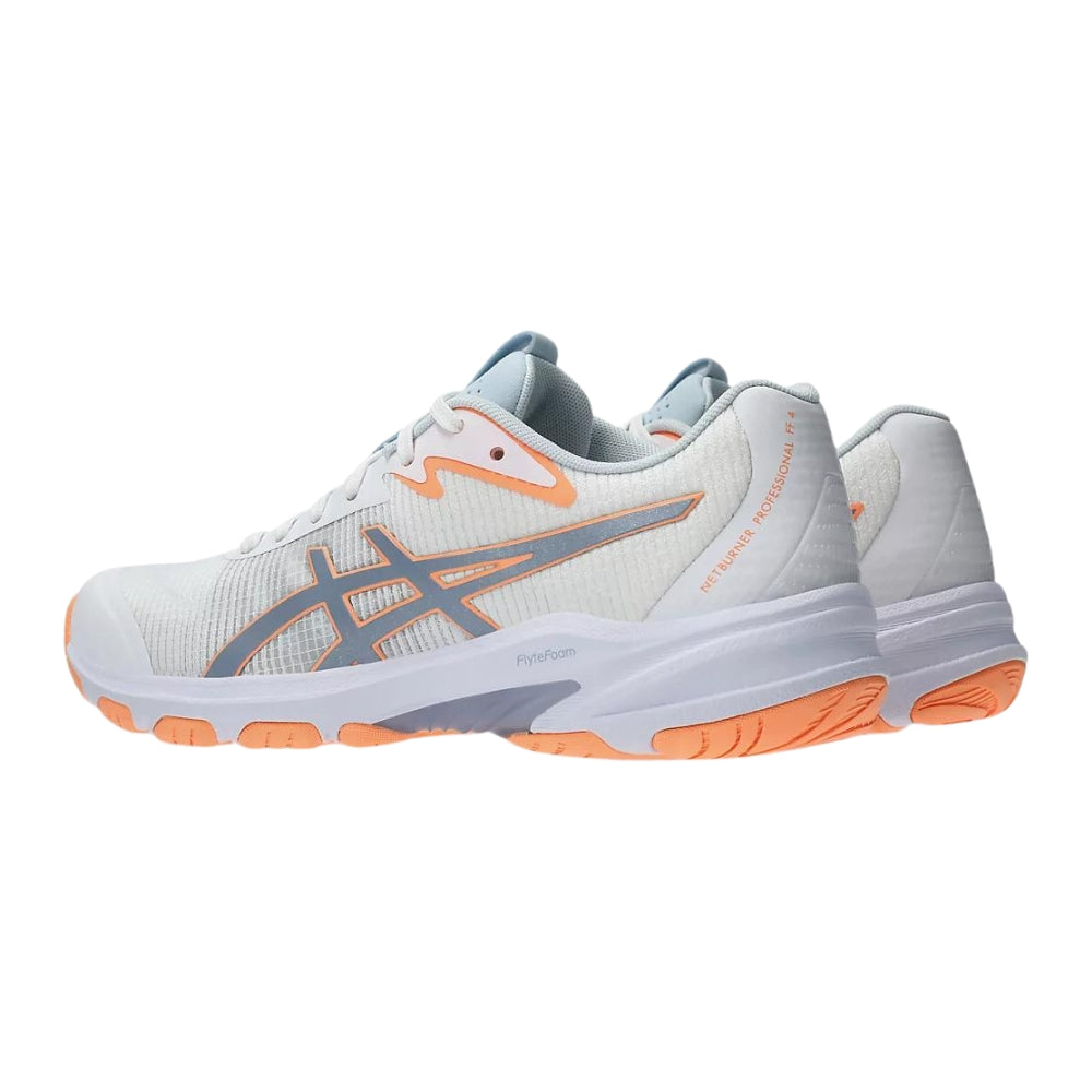 Asics Womens Netburner Professional FF 4 In Whitw/Grey Blue