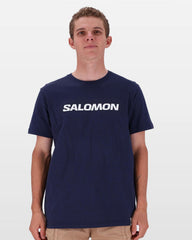 Salomon Boys Core Logo T-Shirt In Blue Nights