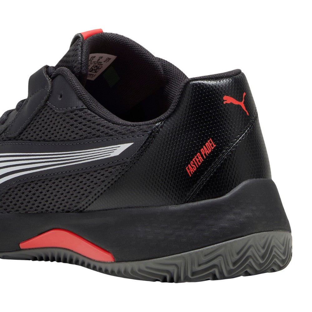 Puma Mens Nova Court Flat Padel Sneakers In Black/Red