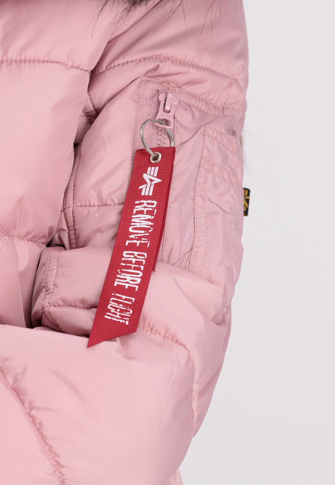 Alpha 108004 Womens Hooded Puffer Jacket Pink