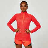 Under Armour Womens Tech™ Twist ½ Zip T-Shirt In Orange