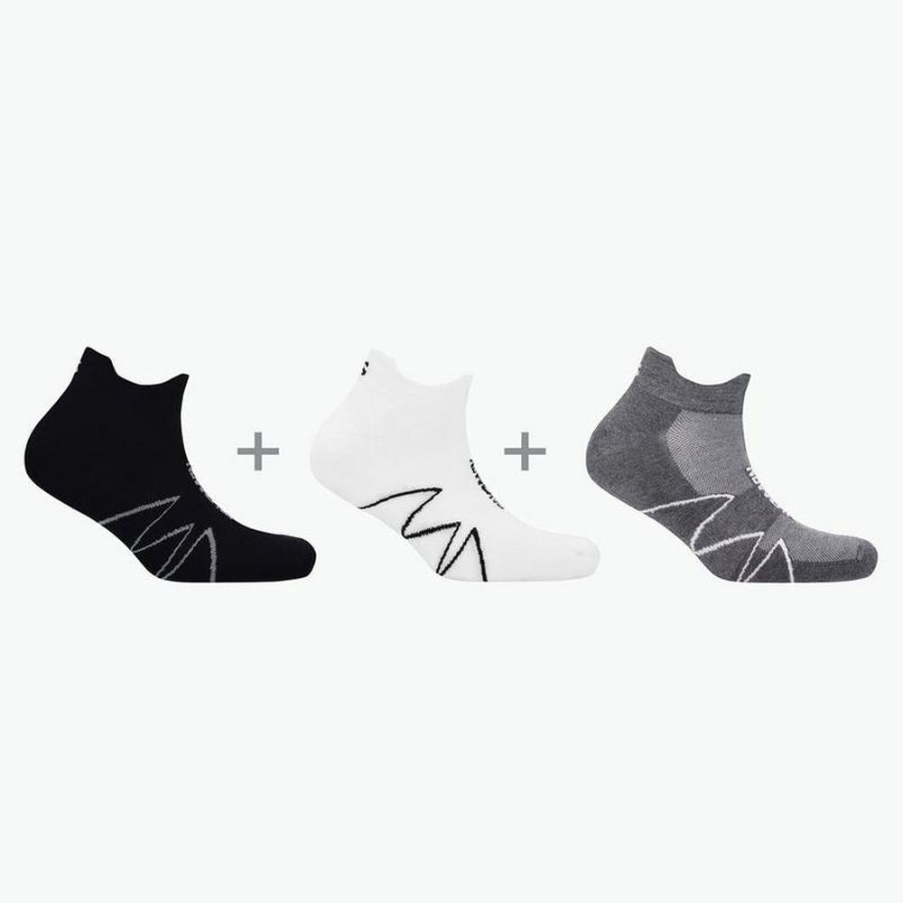 Salomon Mens XA Sonic 3 Pack Socks In Black/White/Grey