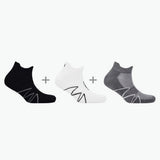Salomon Mens XA Sonic 3 Pack Socks In Black/White/Grey