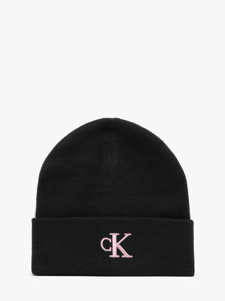 Calvin Klein Acc Monogram Embro Beanie Black Multi