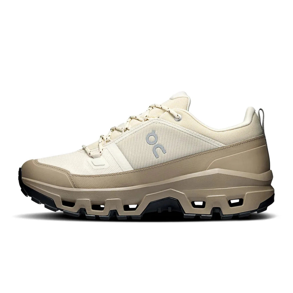 On Mens Cloudrock Low WP Shoes In Grain Soba
