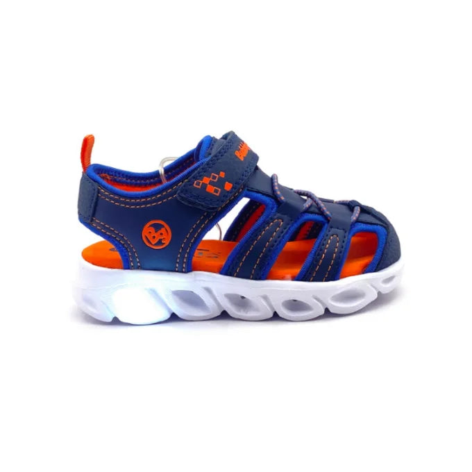 Bubble Gummers Boys Sandals In Blue & Orange
