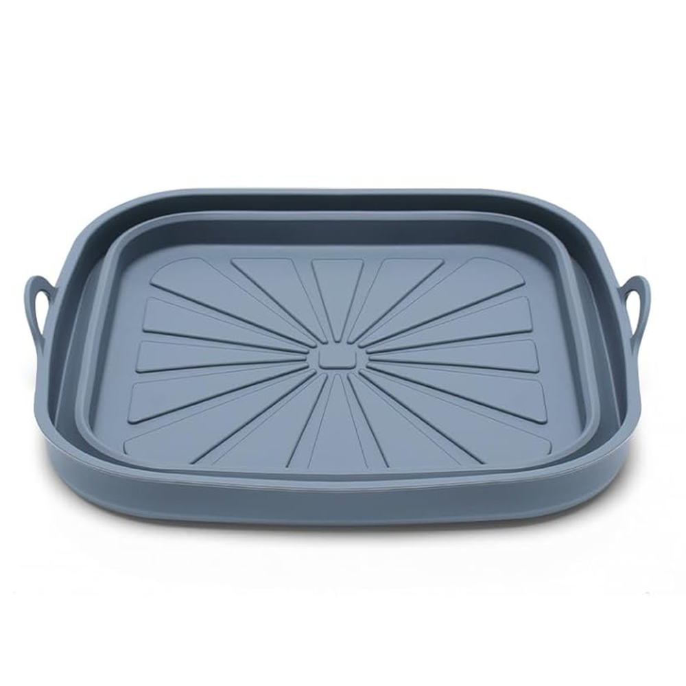 Creative Cooking Sillicone Collapsible Air Fryer Basket Sqaure In Grey