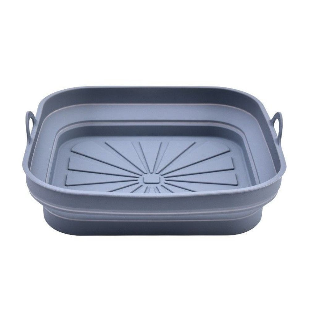 Creative Cooking Sillicone Collapsible Air Fryer Basket Sqaure In Grey