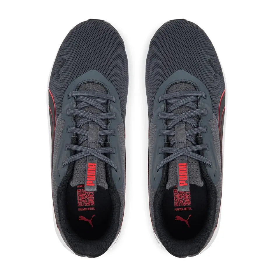 Puma Mens Flexfocus Lite Modern Sneakers In Dusky Grey/Red/Black