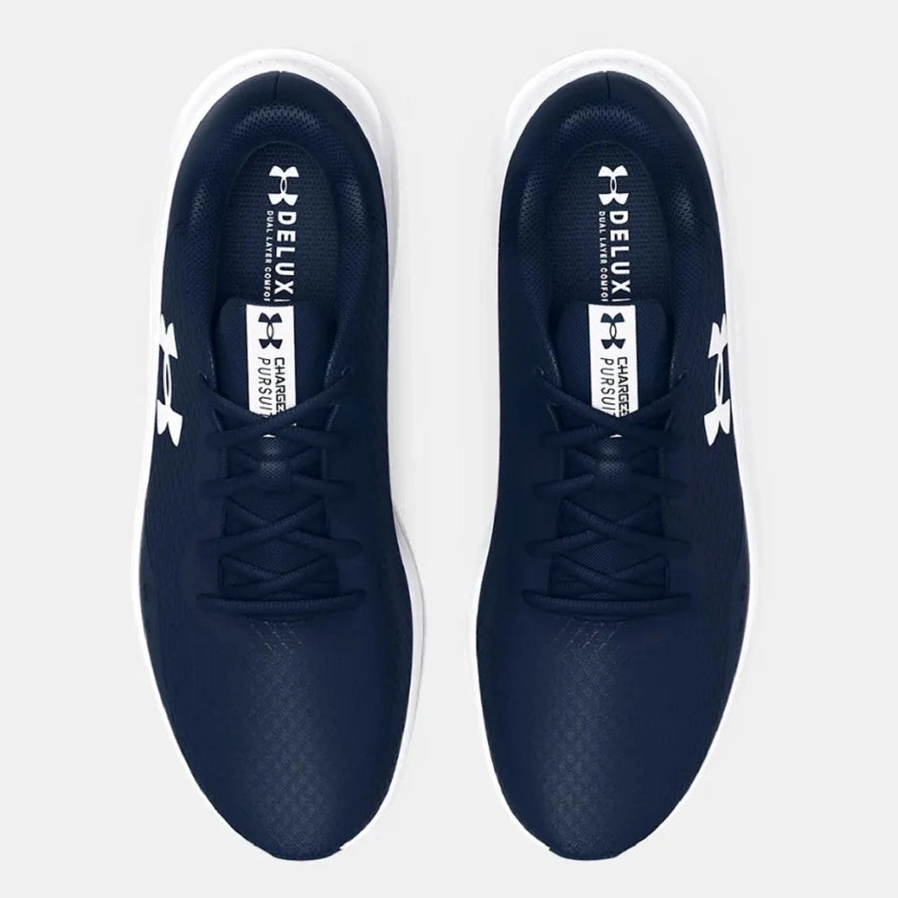 Under Armour Mens Charged Pursuit 6 Sneakers In Navy/White