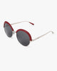 Max Mara Ilde ii Round Frame Unisex Sunglasses In Red