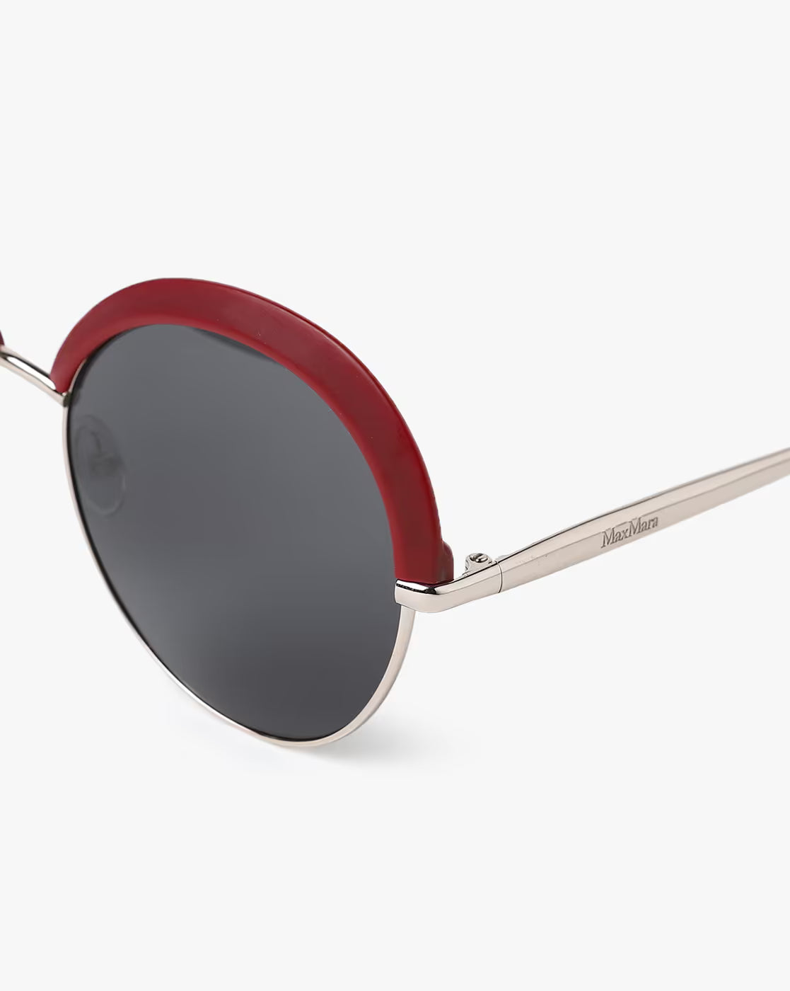 Max Mara Ilde ii Round Frame Unisex Sunglasses In Red