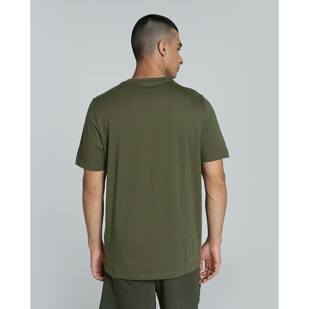 Puma Mens Graphics Cat Gradient T-Shirt In Dark Olive