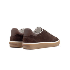 Zerga Mens Antonio Suede Leather Shoes In Coffee