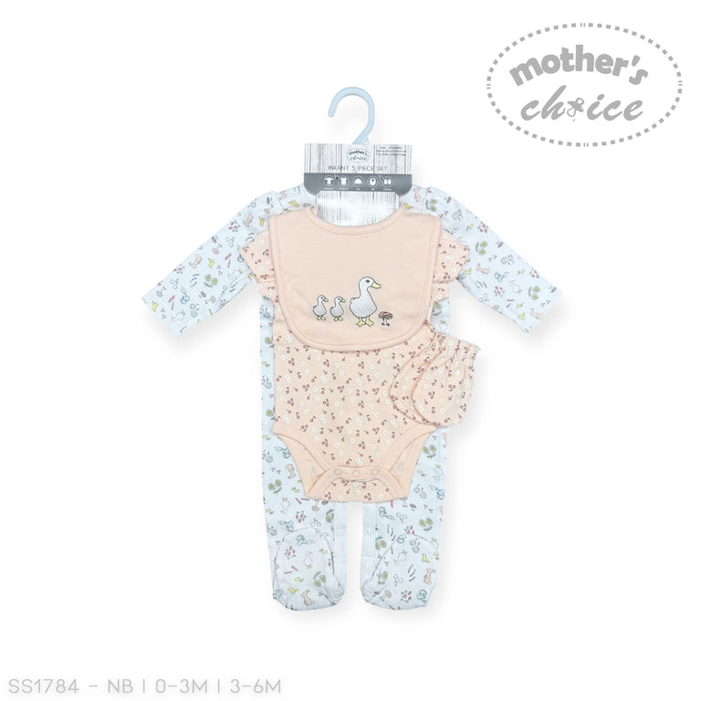 Mother's Choice 5Pc Starter Packs Ducks And Squirrels In White/Orange