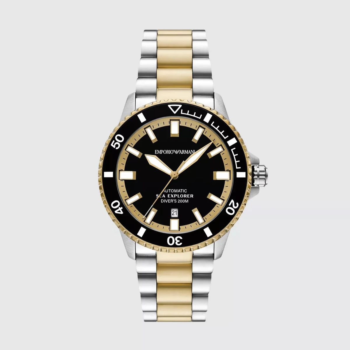 Armani Emporio Mens Sport Watch In Gold & Silver