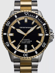 Armani Emporio Mens Sport Watch In Gold & Silver