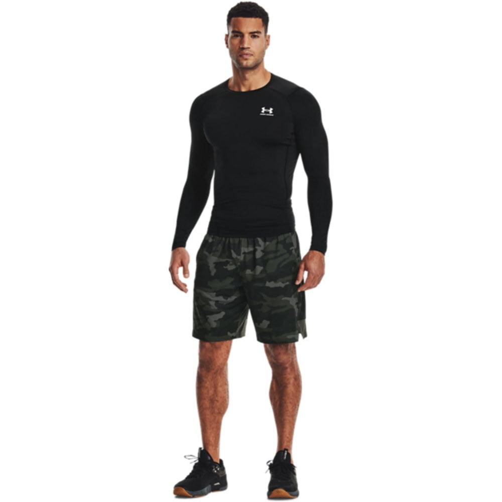 Under Armour Mens Heat Gear Compression Long Sleeves T-Shirt In Black