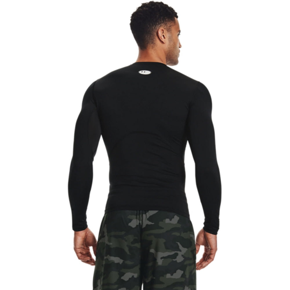 Under Armour Mens Heat Gear Compression Long Sleeves T-Shirt In Black