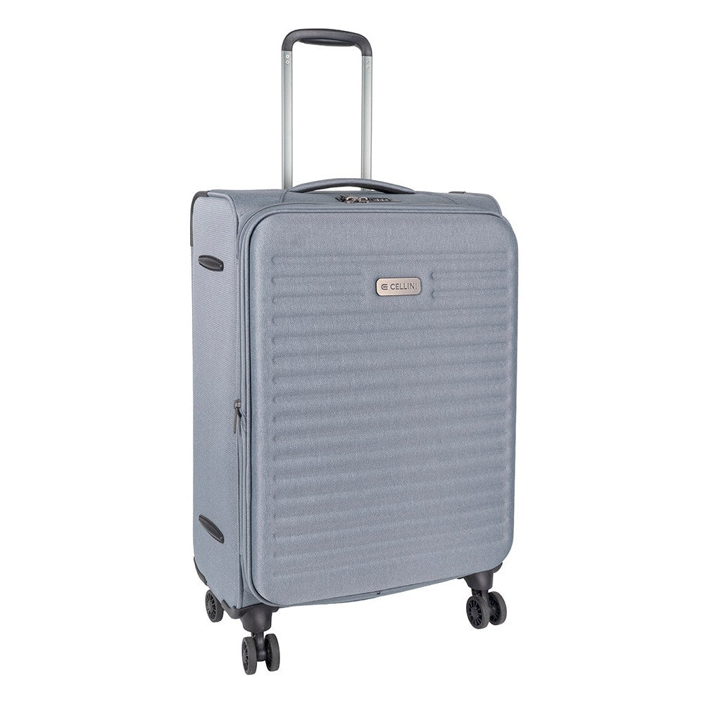 Cellini Destiny Trolley Luggage Bag In Light Blue