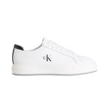 Calvin Klein Mens Basket Cupsole Lth Shoe White And Black