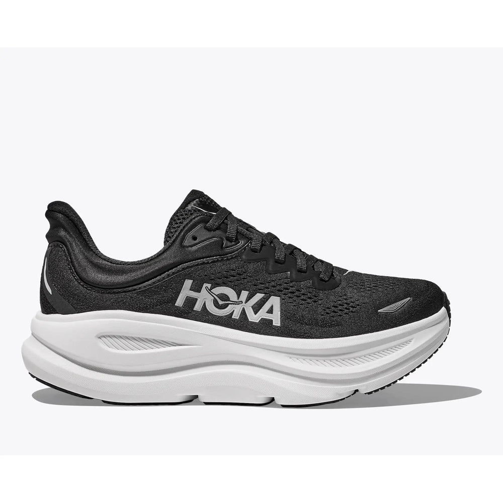 Hoka Mens Bhondi 9 Sneakers In Black/White