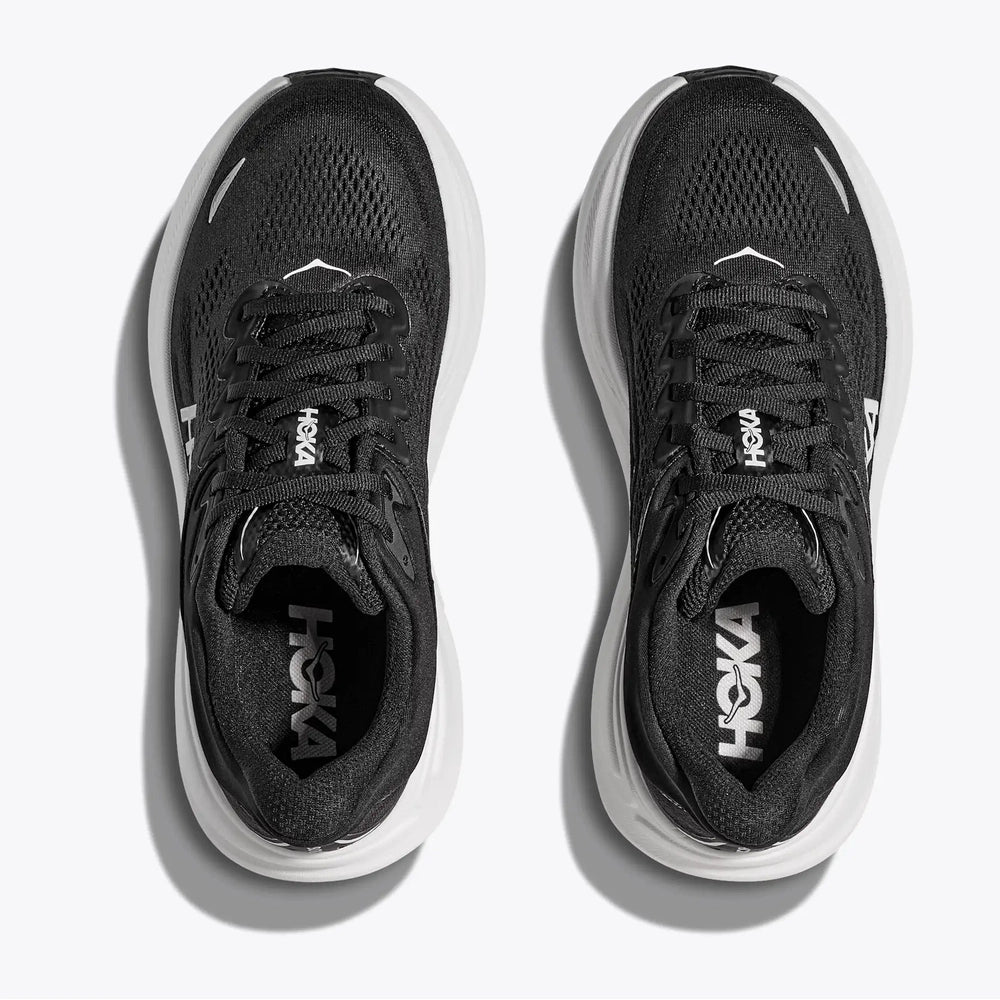 Hoka Mens Bhondi 9 Sneakers In Black/White