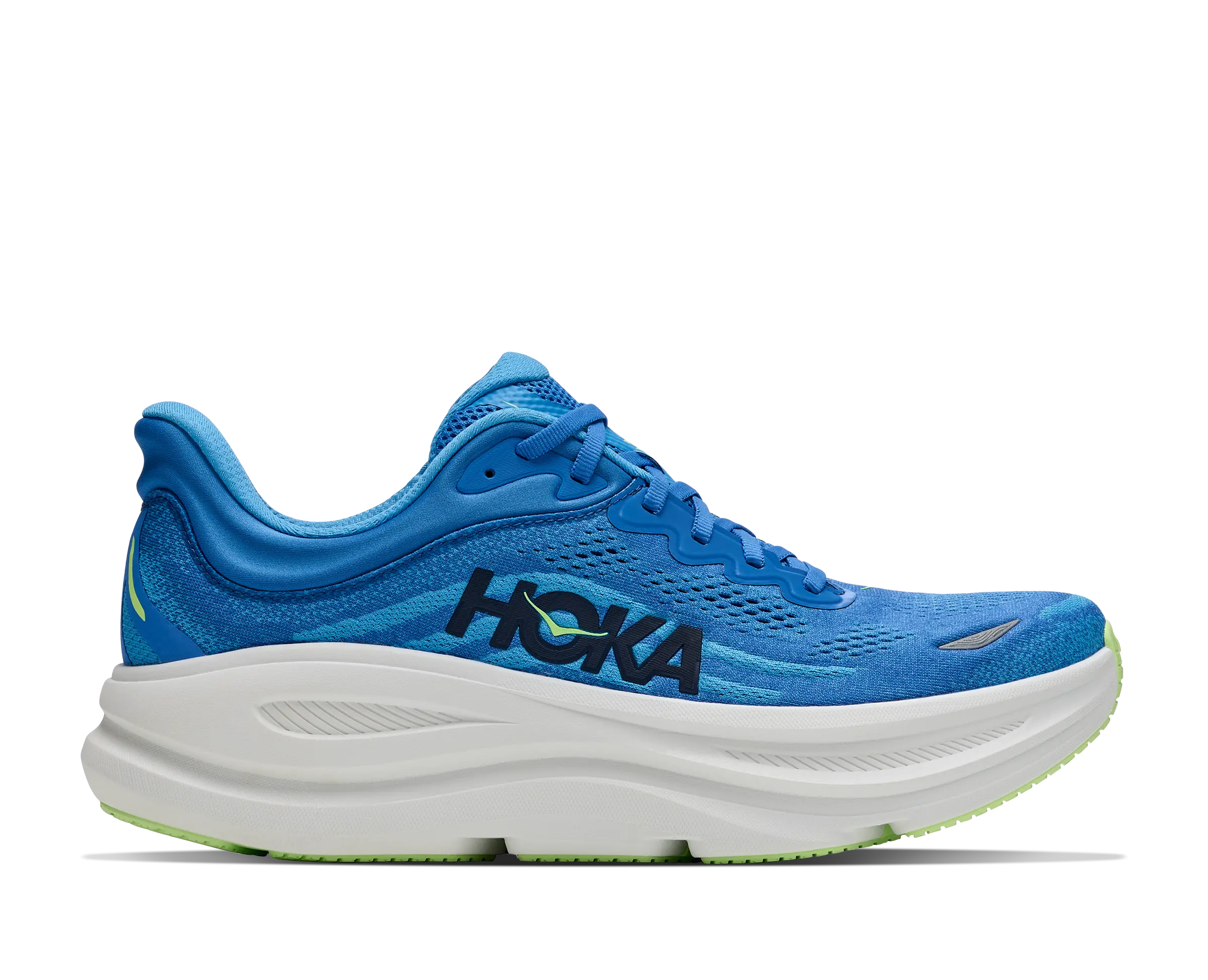 Hoka Mens Bhondi 9 Shoes In Virtual Blue/Soft Cobalt