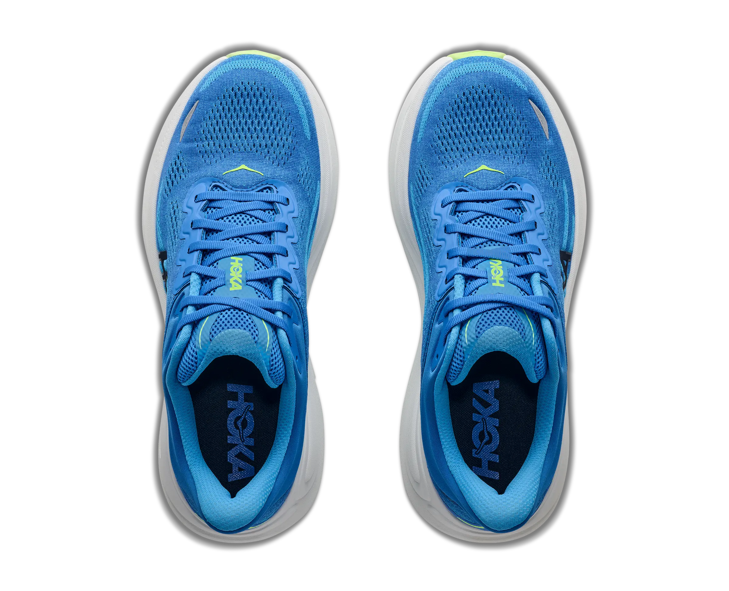 Hoka Mens Bhondi 9 Shoes In Virtual Blue/Soft Cobalt