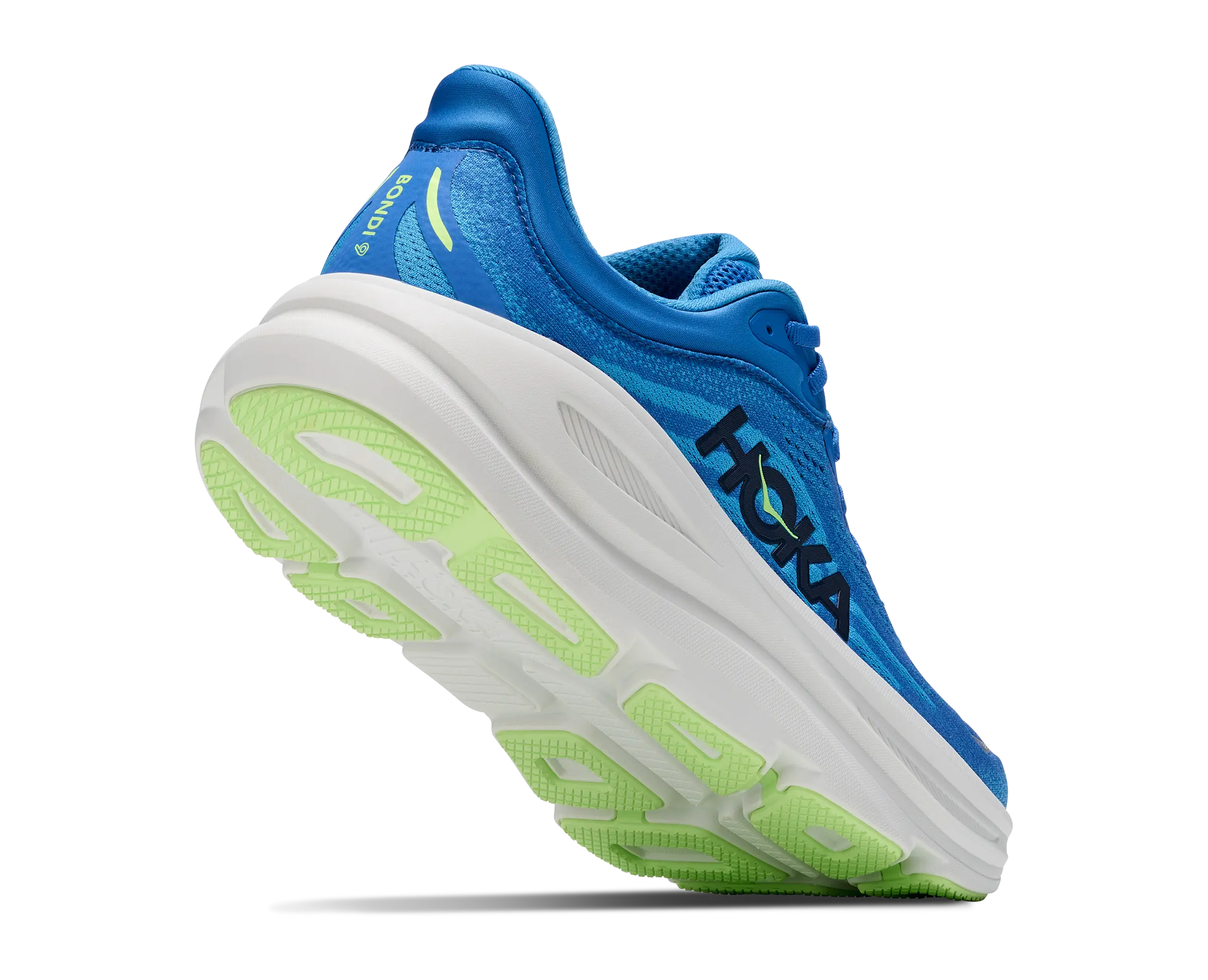 Hoka Mens Bhondi 9 Shoes In Virtual Blue/Soft Cobalt