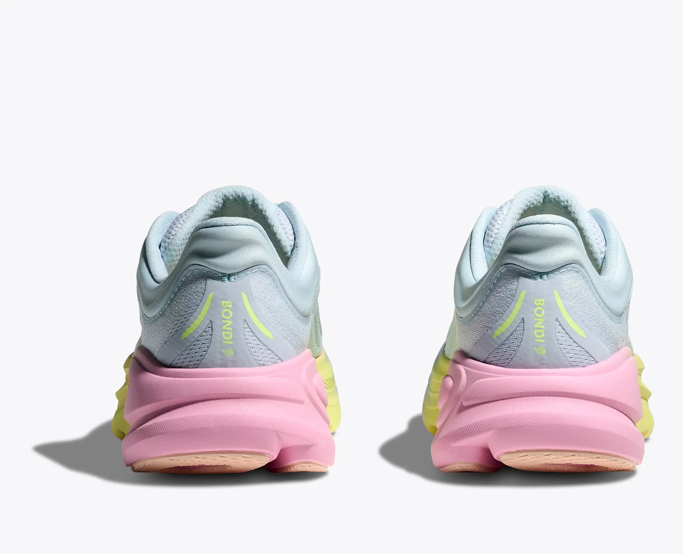 Hoka Womens Bondi 9 Shoes In Glimmering Blue/Overcast