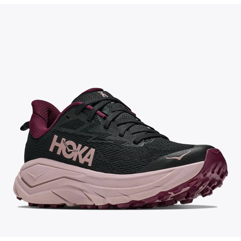 Hoka Womens Challenger 8 Sneakers In Black/Pink Opal