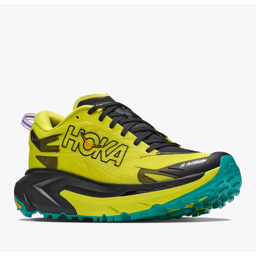 Hoka Mens Mafate 5 Sneakers In Black/Hoka Citrus