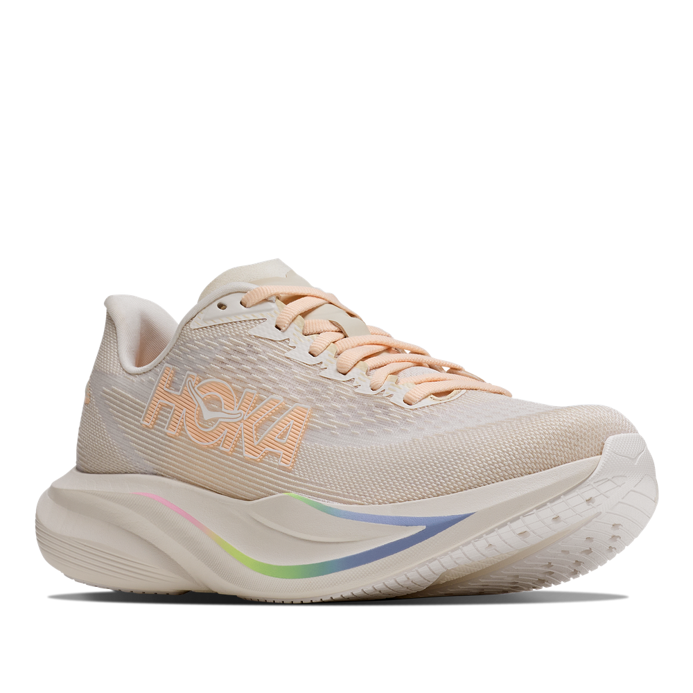 Hoka Womens Mach 7 Sneakers In Oat Milk/Alabaster