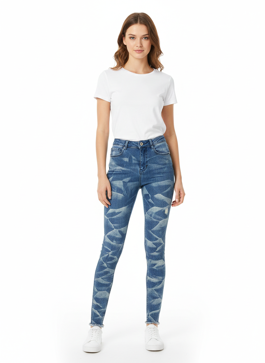 Sissyboy Ladies Ryder Tie Dye Wash Jeans In Dark Vintage