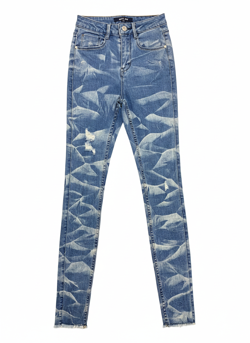 Sissyboy Ladies Ryder Tie Dye Wash Jeans In Dark Vintage