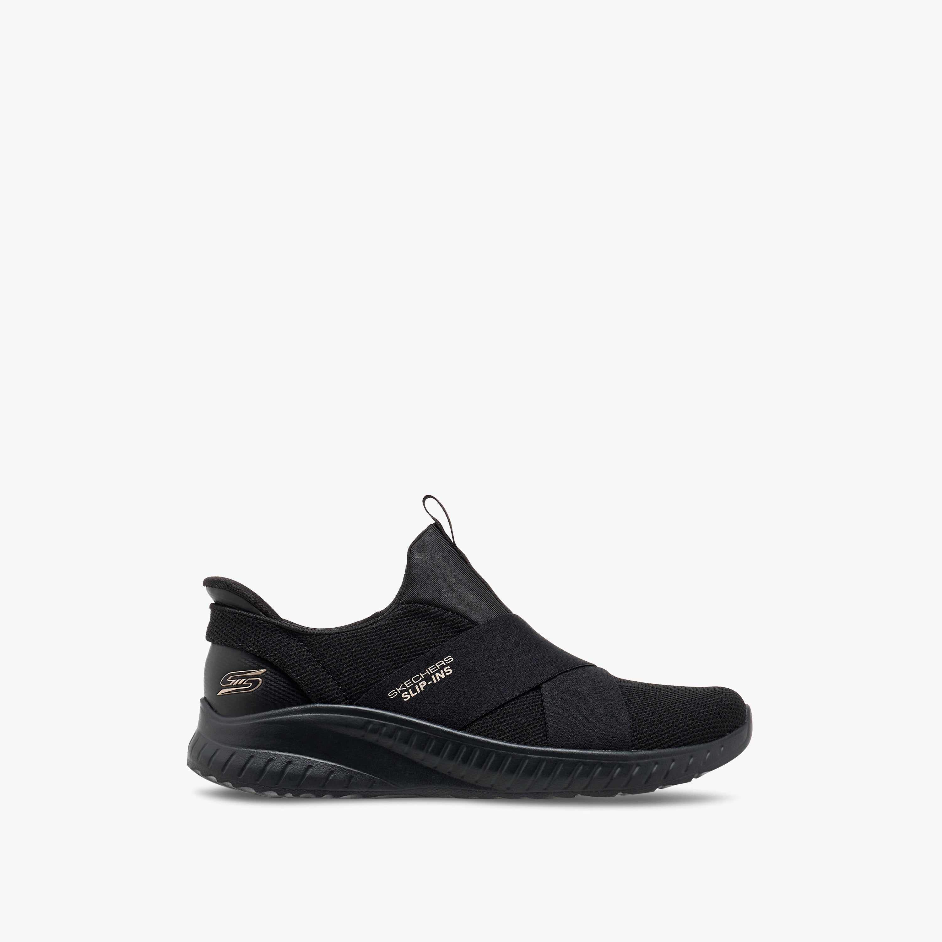 Skechers Womens Bobs Squad Chaos Shoes In Black