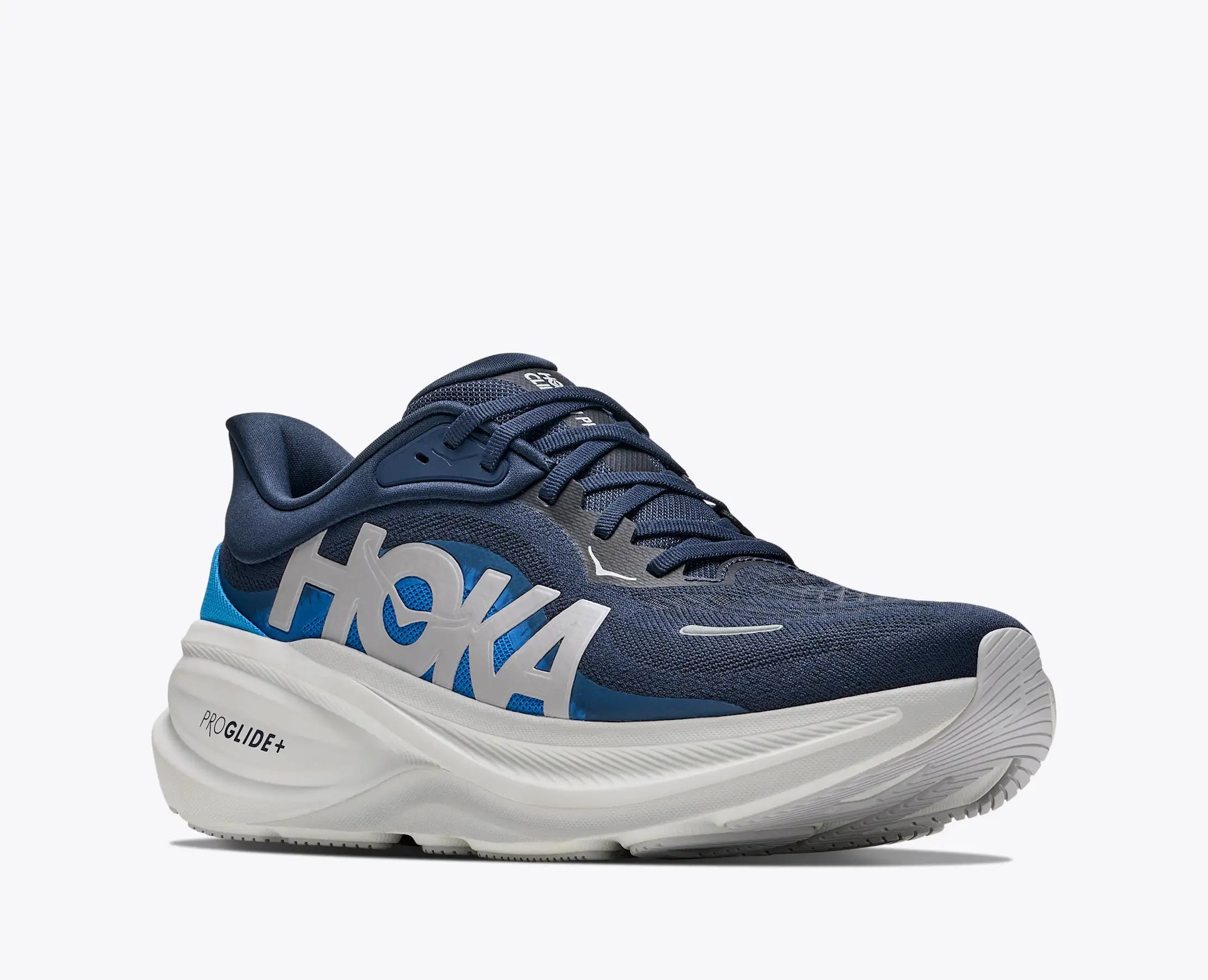 Hoka Mens Clifton Pro Wide Shoes In Varsity Navy/Soft Cobalt