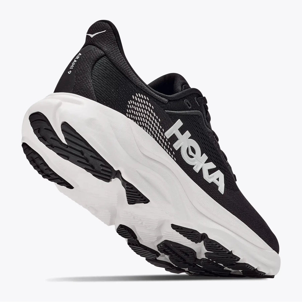 Hoka Mens Arahi 9 Wide Sneakers In Black/White