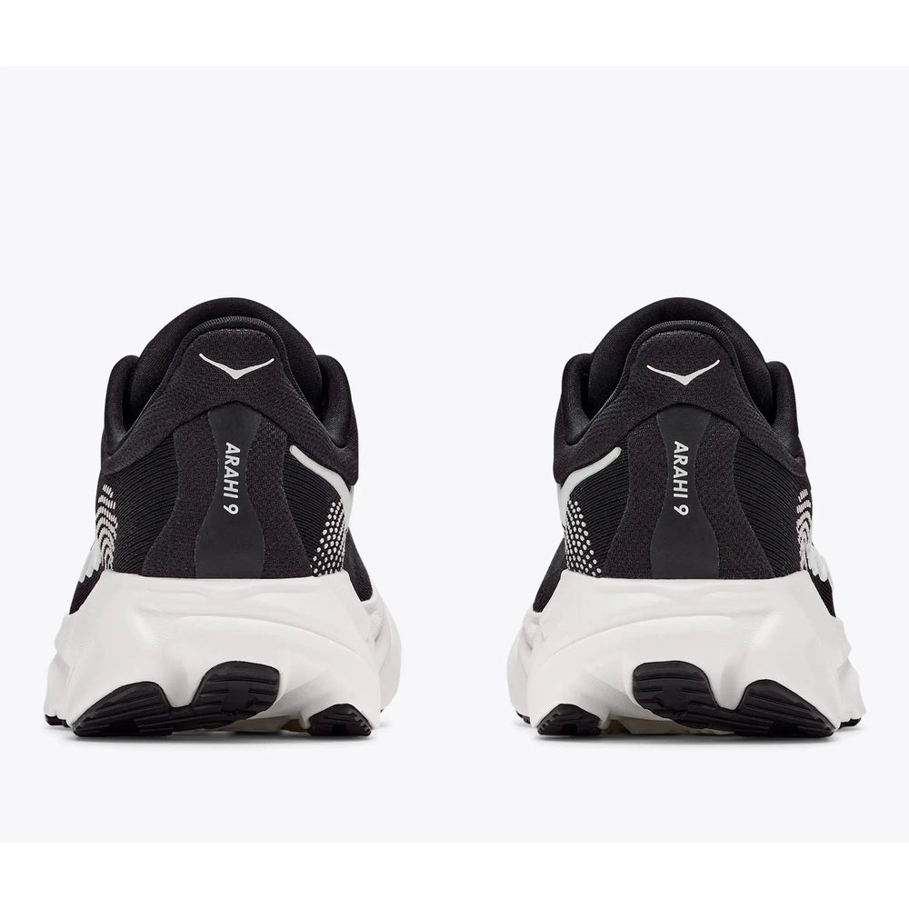 Hoka Mens Arahi 9 Wide Sneakers In Black/White