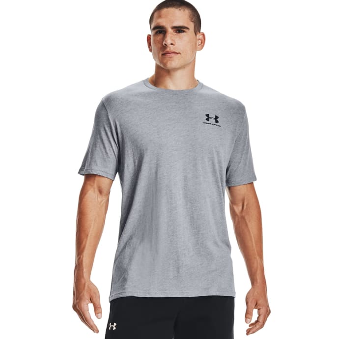 Under Armour Mens Sportstyle Left Chest T-Shirts In Grey