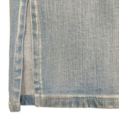 Sissyboy Ladies High Flare with In-leg Slit Jeans In Light Vintage