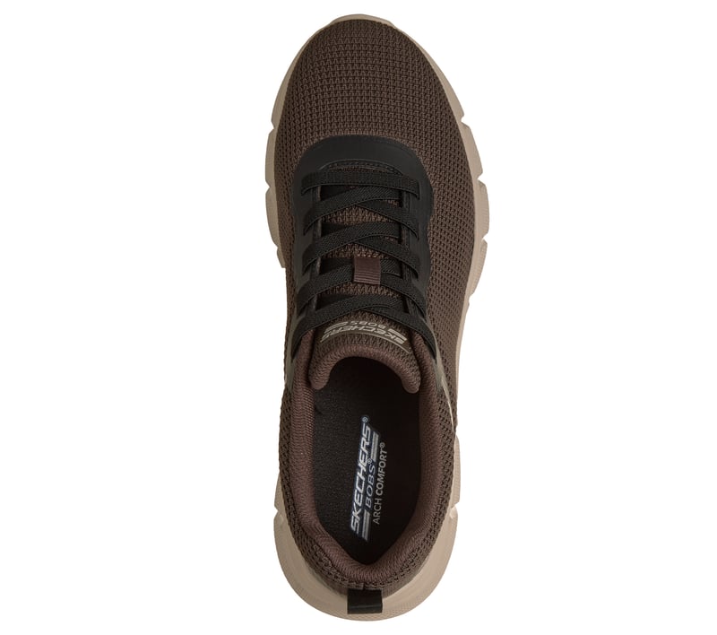 Skechers Mens Bobs B Flex Shoes In Chocolate
