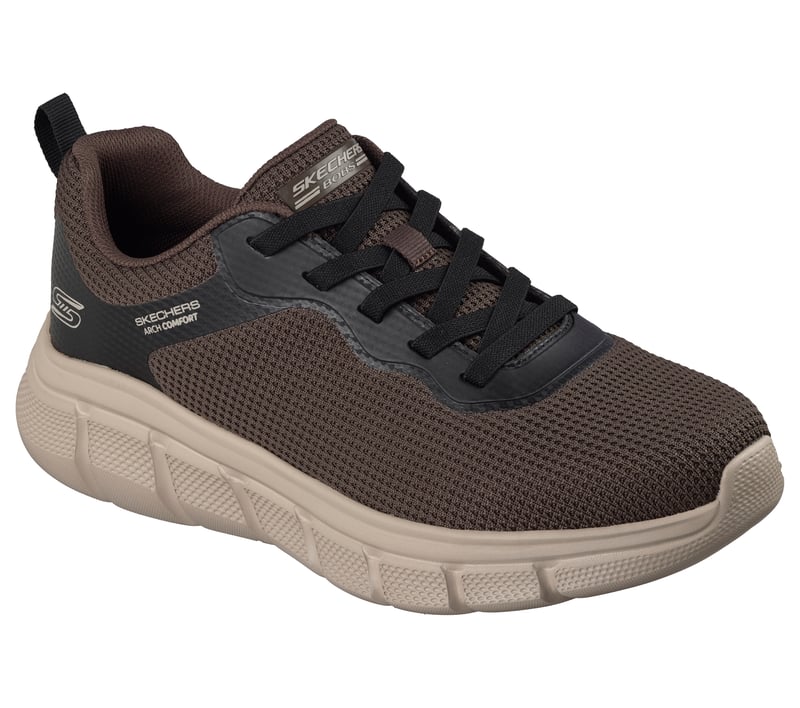 Skechers Mens Bobs B Flex Shoes In Chocolate
