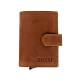 Bossi Mech Unit Leather Card Holder In Brown