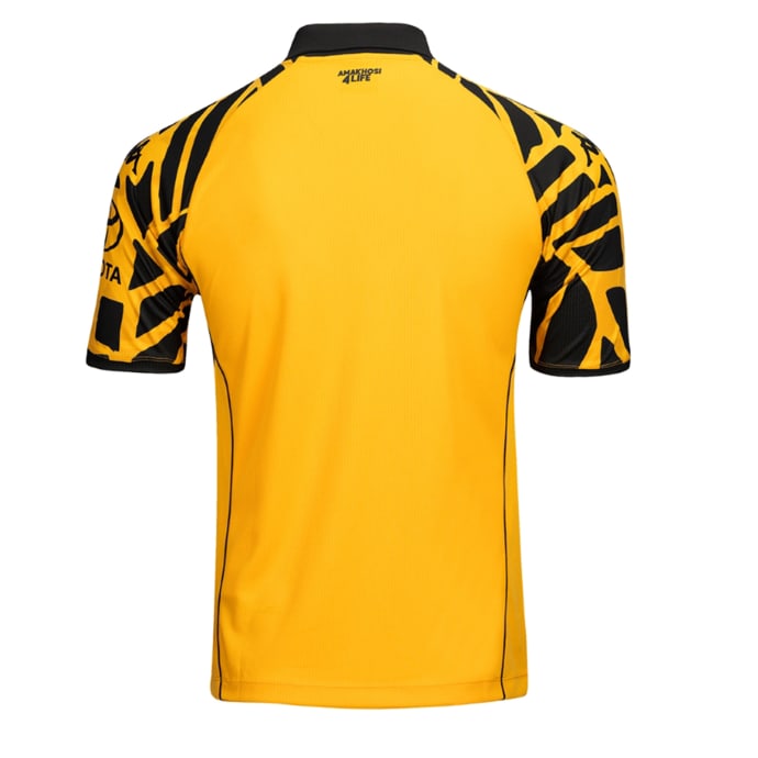 Kaizer Chiefs Kappa Mens Home Jersey T-Shirts In Yellow