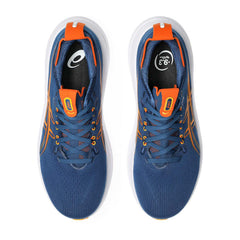 Asics Mens Gel Nimbus 28 Shoes In Blue And Orange