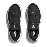 Hoka Mens Clifton 10 Wide Shoes Black And White