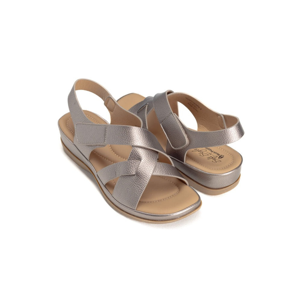 Hush Puppies Soft Style Ladies Eliya Shoes In Pewter